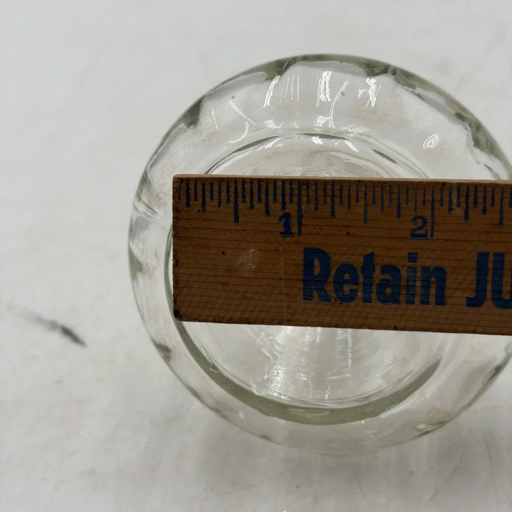 Vintage 1950's Anchor Hocking Cruet Oil Dressing Pressed Glass C Stopper